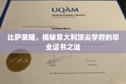 意韵学位之谜，探寻比萨顶尖名校证书背后的传奇
