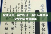 圣托马斯大学文凭全球热捧，揭秘其实力背后的含金量秘诀