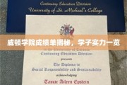 威顿精英风采，揭秘学子卓越成绩背后的实力密码