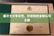 威尔士学府通行证，踏上国际职场新起点