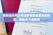 揭开布法罗学院成绩单背后的学霸传奇