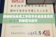 解码都柏林理工学院成绩单，探寻学术成就背后的奥秘与启示