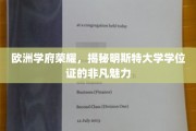 明斯特荣耀，探索德国名校学位证的独特魅力