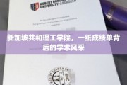新加坡共和理工学院，一纸成绩单背后的学术风采
