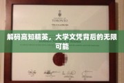 探寻高知精英，大学文凭背后的广阔天地