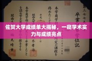 佐贺大学成绩单曝光，揭秘学术实力与耀眼成绩亮点