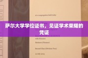萨尔大学荣耀凭证，学位证书承载的学术巅峰印记