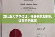 解码龙比亚，探索现代学位认证背后的真实面貌