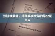 汉廷顿荣耀揭秘，一睹真实大学文凭的非凡魅力