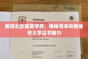 探寻哥本哈根城市大学证书的北欧精英奥秘
