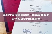 布朗大学成绩单背后的故事，揭秘学术精英的风采与成就