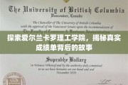 揭开卡罗理工学院成绩单背后的神秘面纱