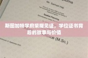 斯图加特精英殿堂，学位证书背后的荣耀传奇与深远意义