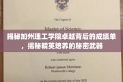 解码加州理工学院卓越之谜，揭秘精英摇篮的秘密引擎
