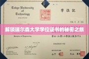 揭秘瑞尔森大学学位证书背后的独特魅力