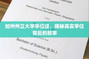 加州州立大学学位证，探寻背后不为人知的学历传奇