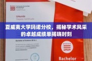 夏威夷玛诺分校，揭秘璀璨学术星辉，卓越成绩单闪耀登场