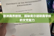 欧陆商界新秀聚焦，奥尔胡斯商学院文凭如何成为职场敲门砖