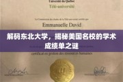 东北大学揭秘，探寻美国名校背后的学术实力