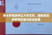 解锁南卡罗莱纳州立大学文凭，教育宝藏与未来职场新篇章
