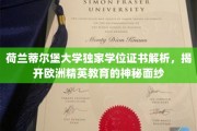 荷兰蒂尔堡大学学位揭秘，探秘欧洲精英教育风采