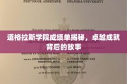 道格拉斯学院辉煌成绩背后，探寻卓越成就的秘密源泉