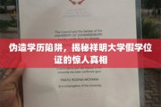 祥明大学假学历风波，揭秘背后的学历伪造黑幕