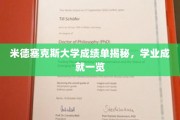 解锁米德塞克斯大学成绩单背后的学术辉煌