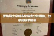 罗格斯新布伦瑞克分校深度解析，一窥学术成绩背后的真实故事
