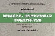 伊利诺斯理工学位闪耀，揭秘顶尖精英的通行证与未来无限可能