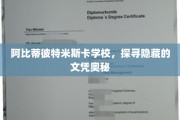 阿比蒂彼特米斯卡学校的文凭之谜，揭秘不为人知的学术传奇