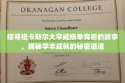 解码纽大成绩单，解锁学术卓越的神秘路径