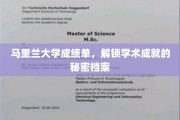 马里兰大学成绩单，揭秘学子卓越背后的秘密世界