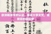 跨越欧陆，第戎大学文凭助力国际精英之路