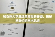 杨百翰大学成绩单背后的秘密，揭秘学霸们的学术轨迹