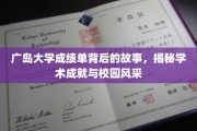 探寻广岛大学成绩单背后的辉煌，学术之光与校园风采的交织传奇
