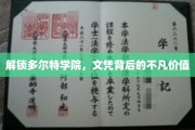 解锁多尔特学院，文凭背后的不凡价值