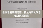 荷兰屯特大学荣耀见证，欧洲精英教育证书魅力重现
