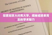 揭开约克大学成绩单之谜，探寻学术殿堂的非凡魅力