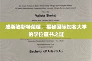 威斯敏斯特荣耀解码，国际名校学位证书背后的秘密探寻