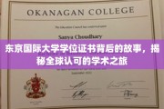解码东京国际大学证书，一场跨越世界的学术传奇之旅