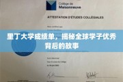 里丁大学学子荣耀背后的真实篇章