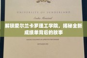 解锁爱尔兰卡罗理工学院，揭秘全新成绩单背后的故事