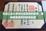东京工业大学学位证，揭开培养未来精英的神秘面纱