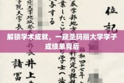 解锁学术成就，一窥圣玛丽大学学子成绩单背后