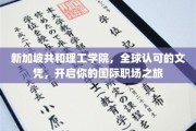 新加坡共和理工学院文凭，助你踏足国际职场新天地