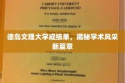德岛文理大学成绩单，揭秘学术风采新篇章