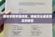 威顿学霸养成记，揭秘精英成绩背后的独家秘籍
