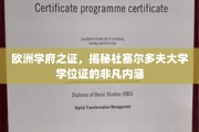 探寻杜大荣耀，学位证背后的欧洲学府文化密码