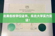 东北大学荣耀加冕，北美名校学位，实力认证新篇章！